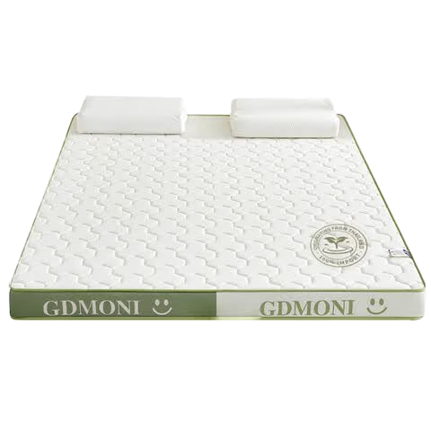 百亿补贴：红蜻蜓 乳胶床垫 记忆棉软垫 1.5x2.0米 印花双拼-白绿 厚约6cm 双人床 69元