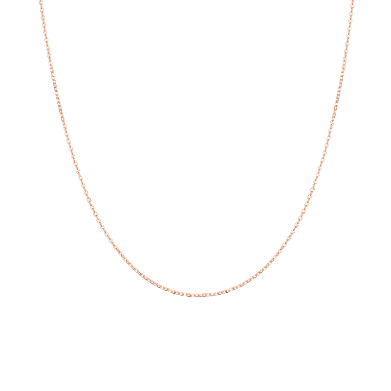 TSL谢瑞麟18k金项链气质细款毛衣链套链可调节AG414 18K金素链