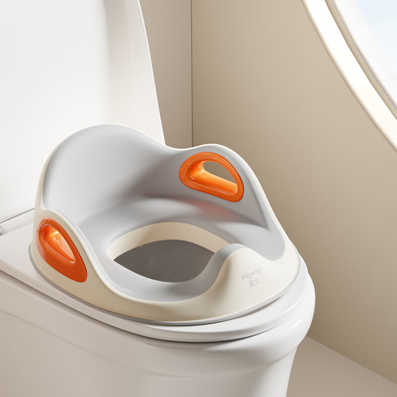 曼龙坐便垫儿童马桶坐便圈男女孩宝宝马桶圈马桶婴儿坐垫圈坐厕 安护马桶圈 云纱灰 【轻奢百搭】