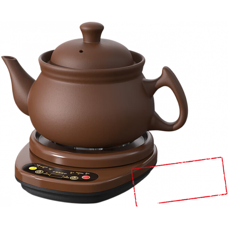 航方新款紫砂煎藥壺中藥電煎壺家用中醫(yī)煲藥全自動(dòng)砂燉藥熬中藥罐藥?kù)?壺(ZS-CZ)+赤底座 8L