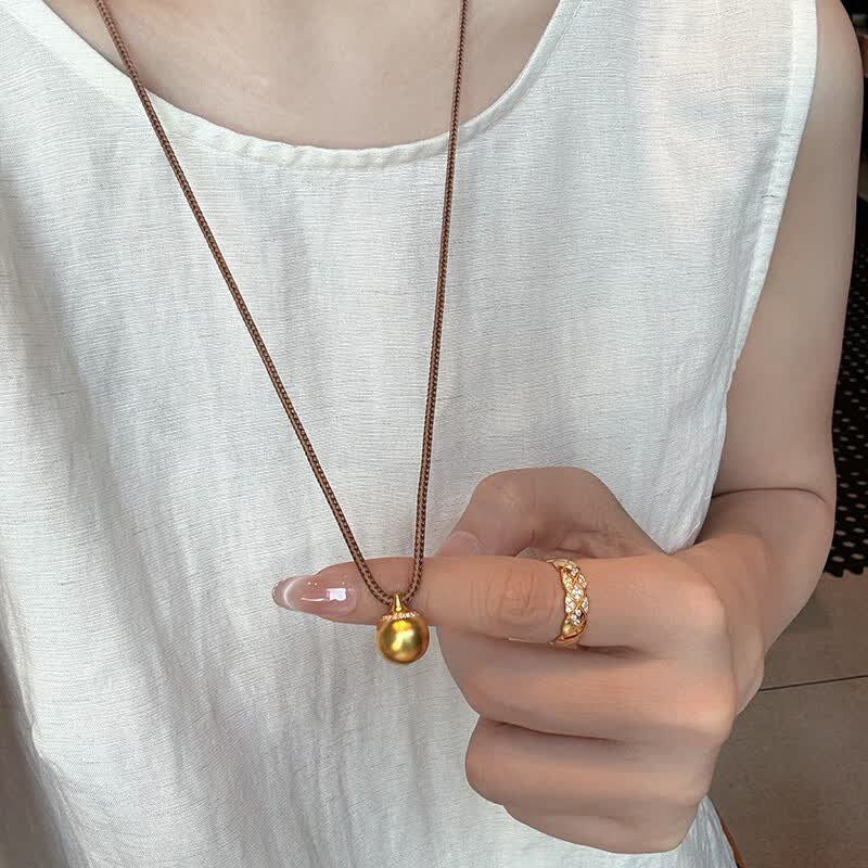 瑞诺黄金有求必应吊坠女新款足金999小众设计项链生日礼物送女友 黄金