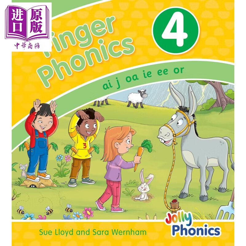 预售 Finger Phonics Book 4 快乐自然拼读手指拼读书4 英文原版 英语字母表字母发音 多感官教学活动 Jolly Phonics