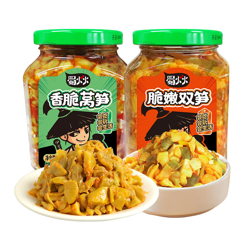 【秒杀】蜀火火脆嫩双笋350g红油竹笋泡菜腌菜 脆嫩双笋350g+香脆莴笋350g