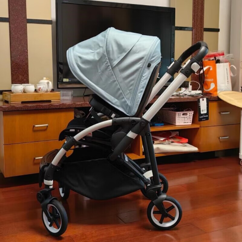 博格步(BUGABOO)博格步 bee5 bee6嬰兒推車輕便折疊雙向坐躺寶寶避震傘車 bee5黑色架灰色篷