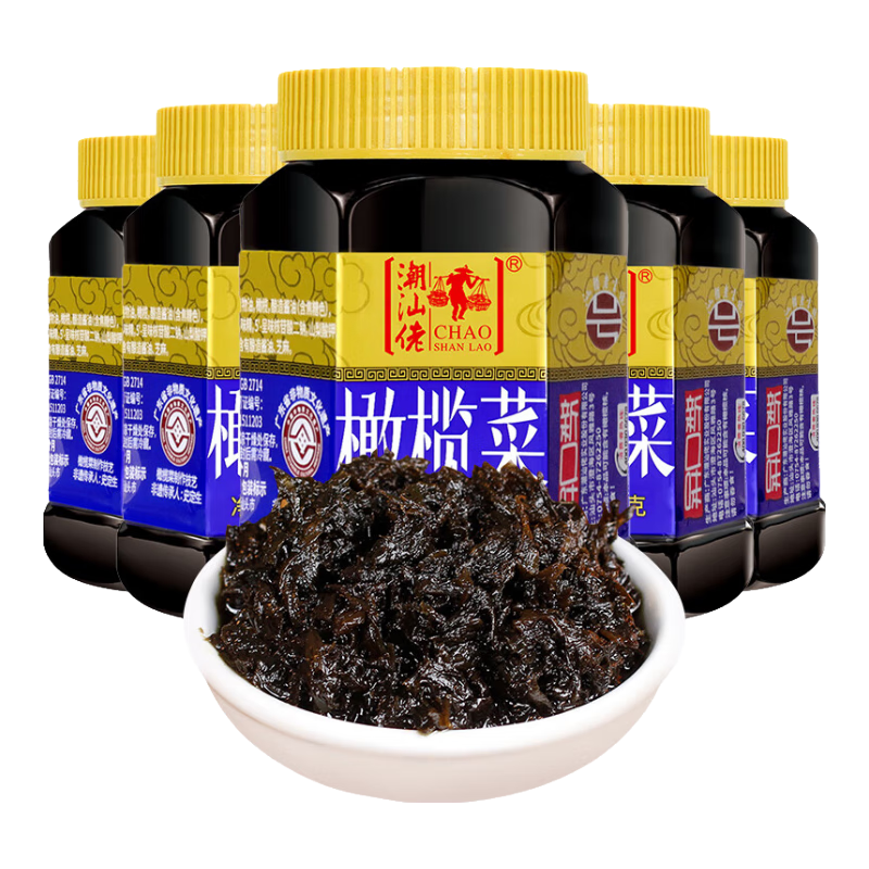 潮汕佬 正宗橄欖菜 瓶裝 腌制蔬菜送飯菜下粥菜開(kāi)味菜下飯菜醬調(diào)味料 橄欖菜425g*5瓶