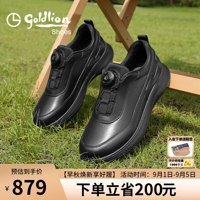 金利来(goldlion)男鞋25早秋新款真皮商务鞋日常通勤免系休闲鞋G539530406AAE黑40 京东折扣/优惠券