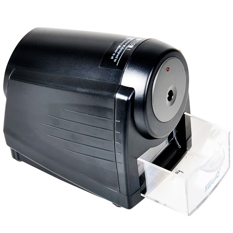 可得优220V全自动电动削笔机削笔刀刨笔刀卷笔刀削笔器3252 黑色