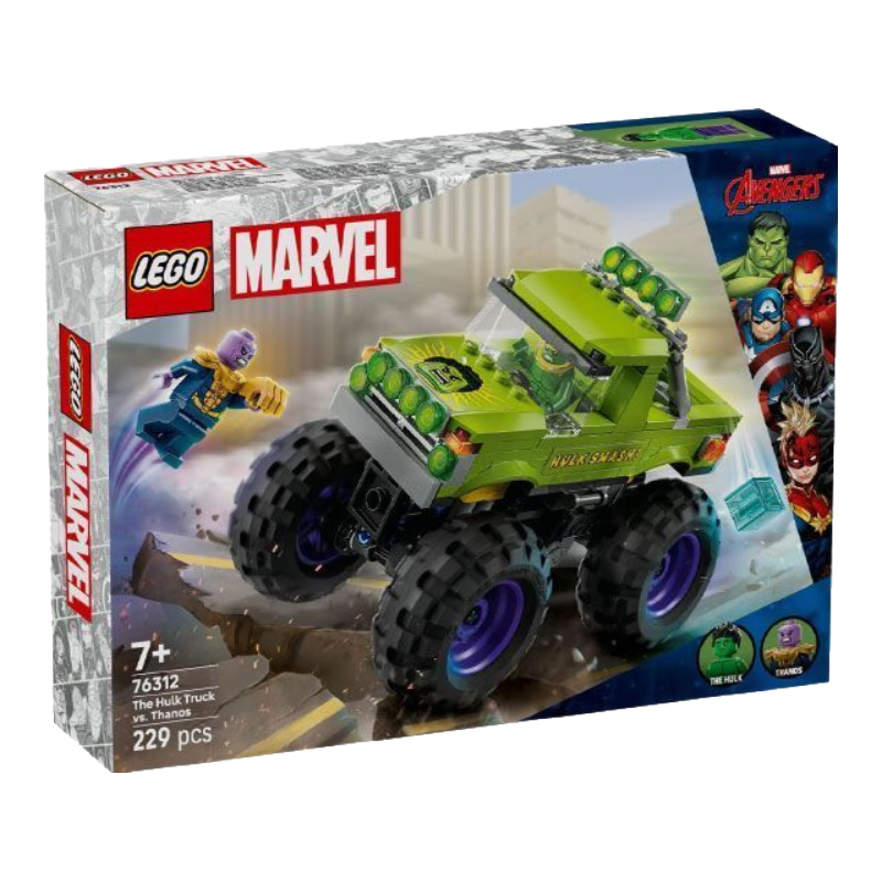 樂高（LEGO）積木玩具 超級英雄漫威76312綠巨人越野車大戰(zhàn)滅霸7歲+新年禮物