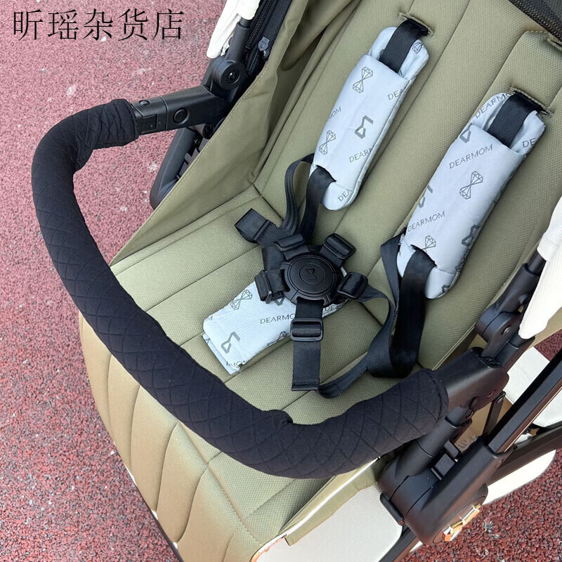 DearMom羅馬假日推車(chē)秋冬保暖防風(fēng)擋雨罩dm嬰兒車(chē)專(zhuān)用防塵雨披 羅馬假日嬰兒車(chē)黑色扶手保護套[