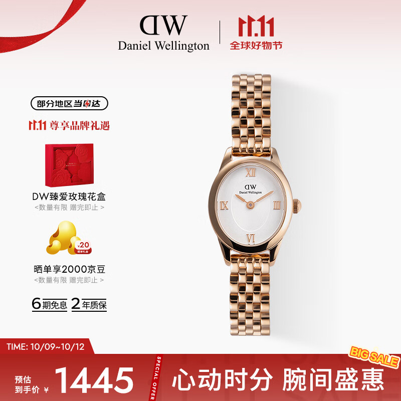 丹尼尔惠灵顿（DanielWellington）DW手表女时尚欧美表复古椭圆表盘石英表送女友节日礼物DW00100805