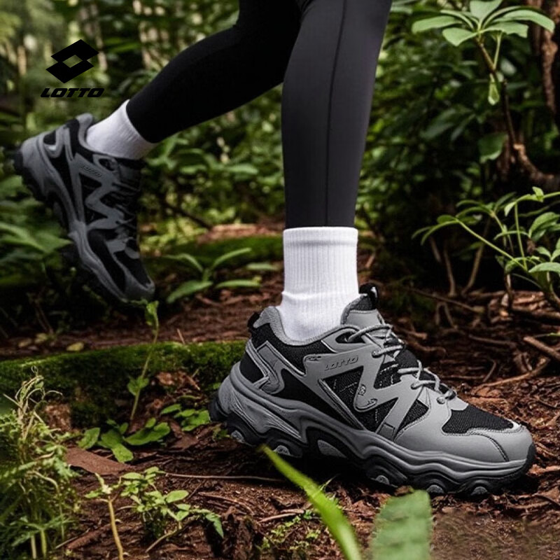 乐途男鞋登山鞋户外徒步鞋运动鞋新款官方越野减震跑步鞋休闲鞋子  摩登灰【男女同款】 42