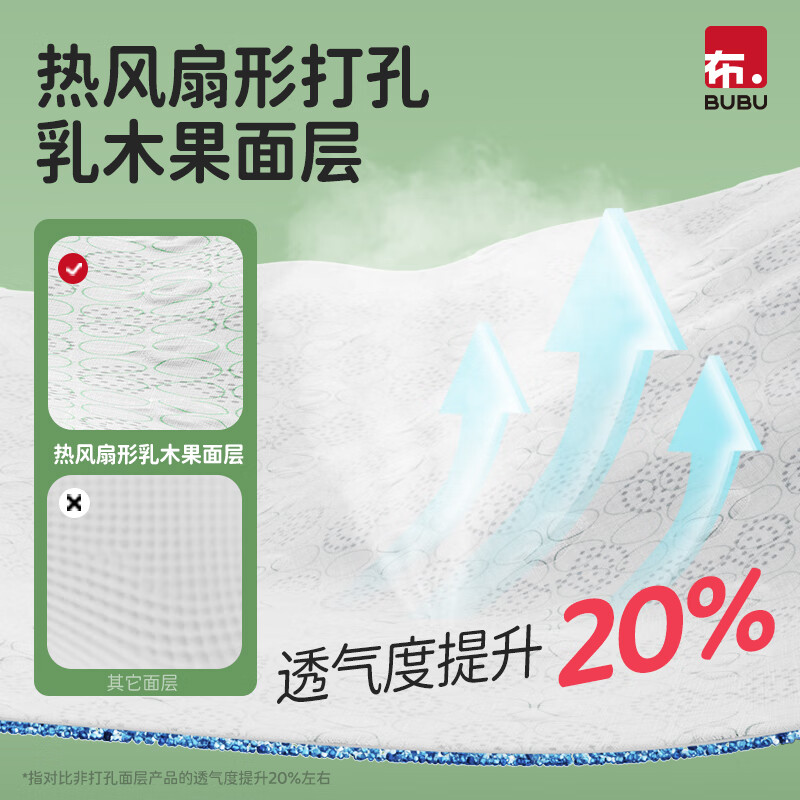 BUBU乳木果新品超薄护臀纸尿裤花苞腰围尿不湿 拉拉裤包装L码34片
