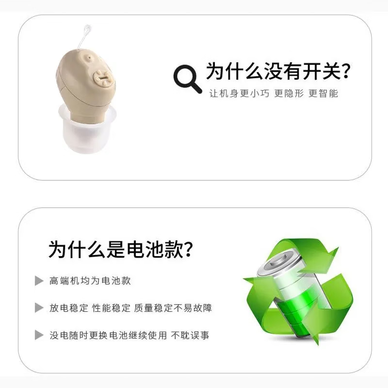 Great-Ears迷你无线隐形助听器老年人专用年轻人中重度耳聋耳背耳内深耳道式 全新升级G16单耳(1只装)+电池2颗+收纳盒