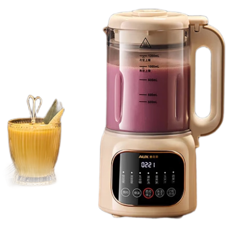 奥克斯（AUX）破壁机小型家用豆浆机榨汁机全自动免煮1.2L多功能料理机五谷杂粮小容量榨汁APD-08AD31