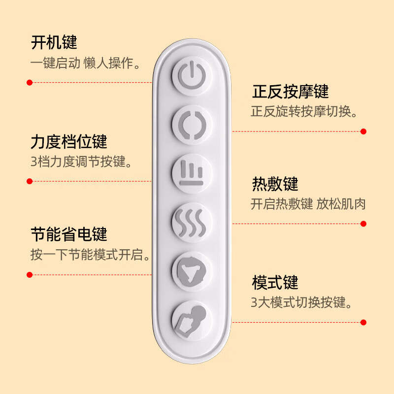 奥克斯（AUX）颈椎按摩器肩颈腰背按摩仪垫头部按摩枕全身自动通用揉捏热敷七夕情人节生日礼物实用送爸爸妈妈 旗舰款+气囊牵引+正反揉捏+红光热敷+力度调节 送父母亲男女朋友神节日高档礼品
