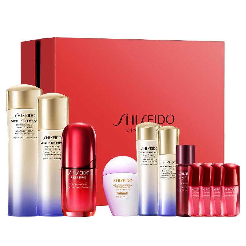 資生堂（SHISEIDO）全新悅薇滋潤水乳+紅腰子精華套裝 美白淡斑抗老緊致 生日禮物