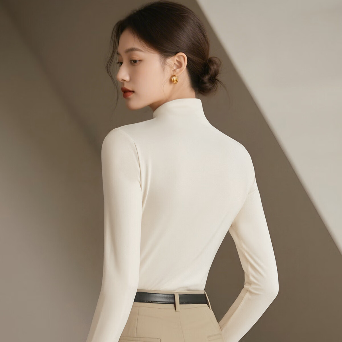 润微【燕窝蛋白润肤香氛肌底衣】秋冬半高领打底衫内搭女士保暖上衣女 米白 均码 (80-130斤可穿) 润微【燕窝蛋白润肤香氛肌底衣】秋冬半高领打底衫内搭女士保暖上衣女 米白 均码 (80-130斤可穿)