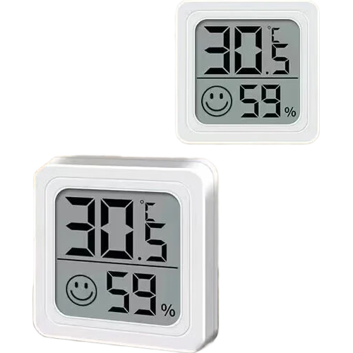 闭眼买：家用电子温湿度计 室内干湿家用温湿度显示器迷你便携高精度壁挂式静音 白色精致款-1个 1元(需领券)