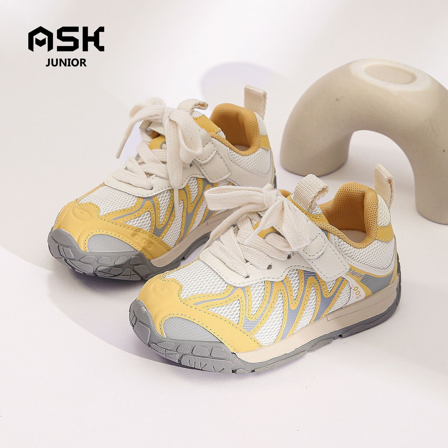 ASK JUNIOR童鞋女童运动鞋2025年秋冬季耐磨跑步鞋小学生休闲鞋  日曜黄 31
