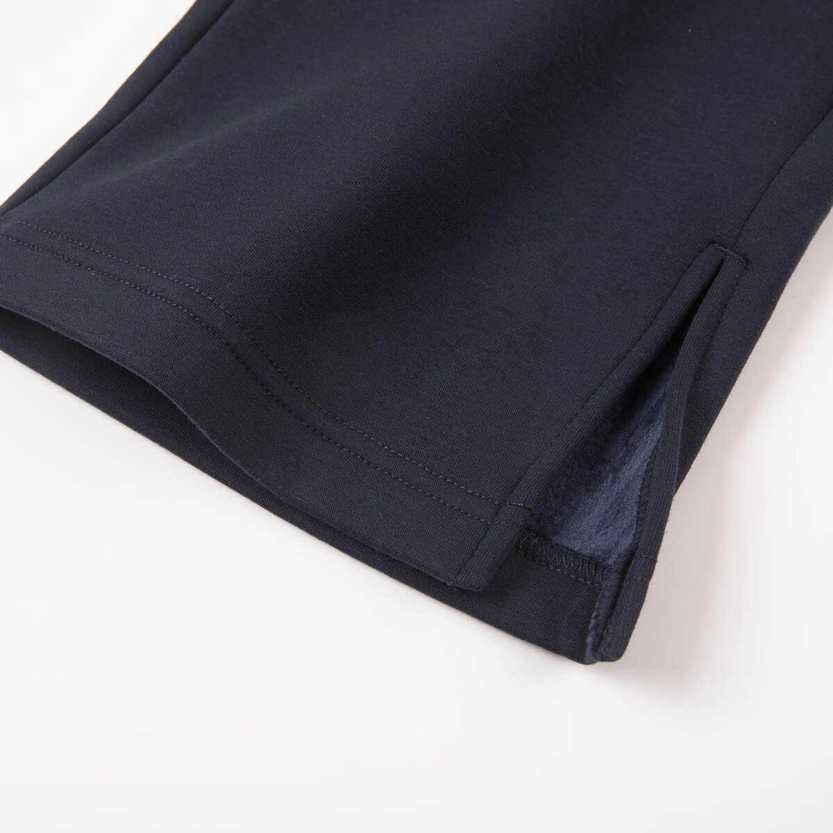 暇步士（Hush Puppies）童装儿童裤子2025冬季新款可爱舒适百搭针织净色一体绒长裤 藏蓝 160 cm