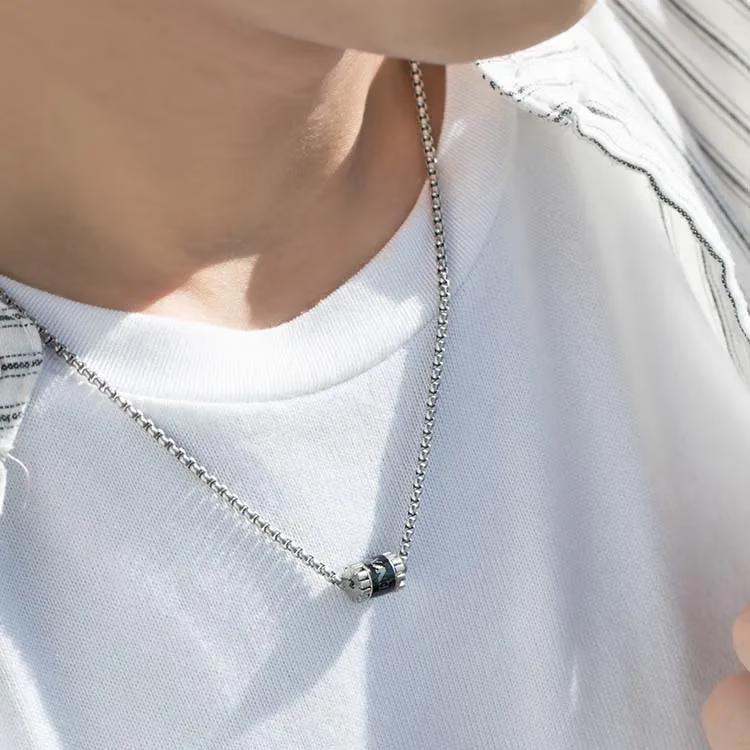 阿玛尼（ARMANI）男士项链易烊千玺同款小蛮腰串珠锁骨链情侣项链七夕礼物送男友 EGS2383020易烊千玺同款