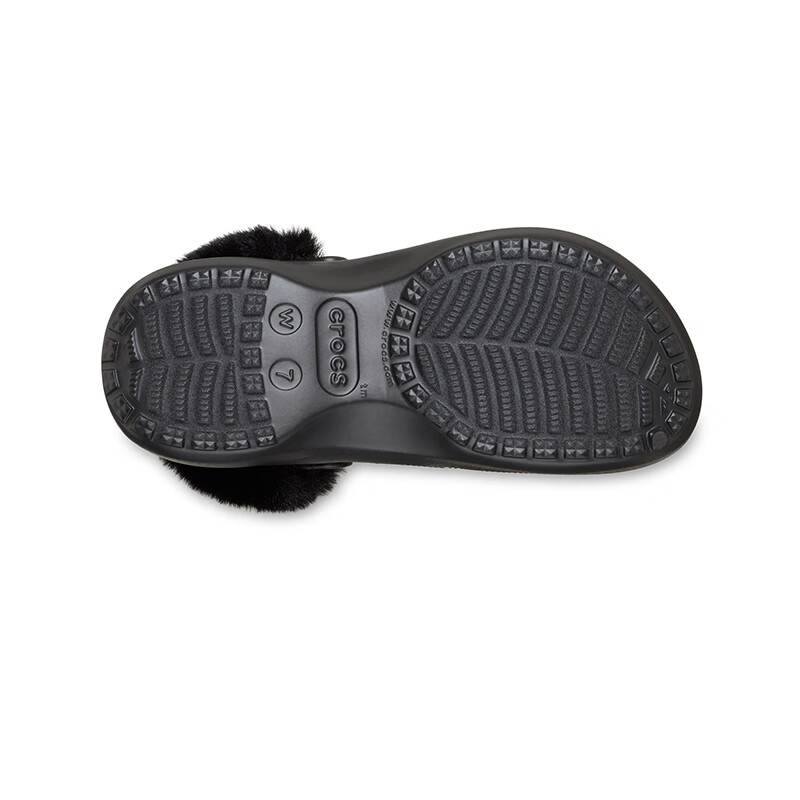 CROCS卡骆驰经典云朵暖绒洞洞鞋保暖舒适棉拖|212854 黑色-001 38 (240mm)