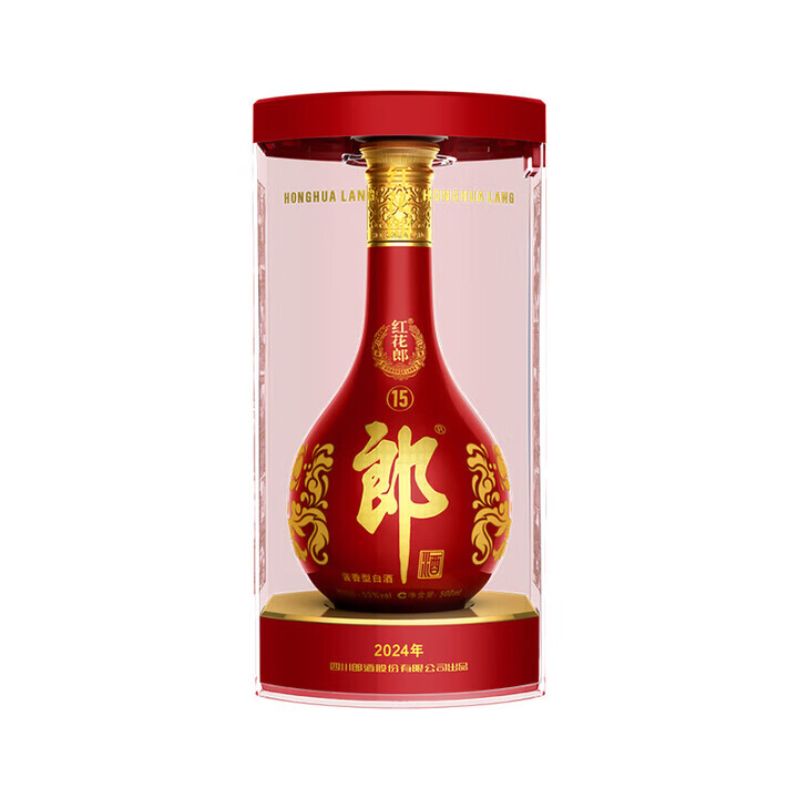 郎酒红花郎红十五 53度 酱香型白酒 纯粮食酒整箱送礼 53度 500mL 1瓶 红15第五代 单瓶装