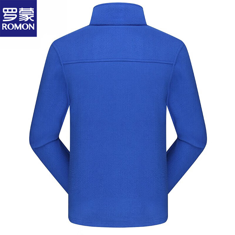 罗蒙户外抓绒衣男女 秋冬季加绒加厚摇粒绒冲锋衣内胆运动保暖外套 男款彩蓝色 XL