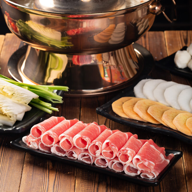 呷哺呷哺内蒙古原切羔羊肉卷火锅涮肉食材肥羊卷生鲜羊肉片中秋聚餐礼品 呷哺呷哺原切羔羊肉卷3斤