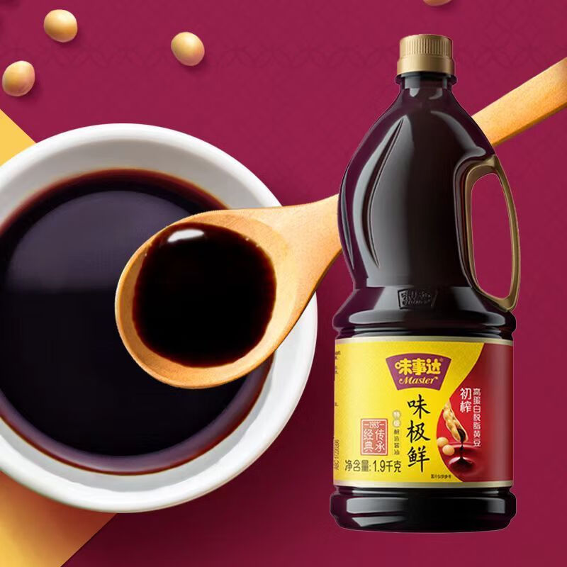 味事達味極鮮1.9kg釀造醬油特級生抽蒸魚炒菜涼拌蘸料餐飲火鍋料 味事達味極鮮1.9kg*1瓶