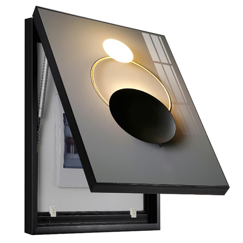 墨派（Mopai）電表箱裝飾畫豎版免打孔現(xiàn)代簡約配電箱掛畫網(wǎng)絡(luò)箱壁畫電閘盒掛畫 吉祥洪福 液壓60*70 遮蓋電表箱50長x60高