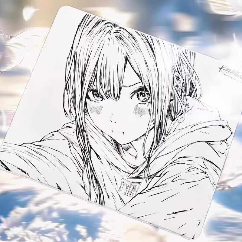 Kuroha Moment 片刻聚氨酯底胶白色包边二次元游戏鼠标垫 Moment特别版