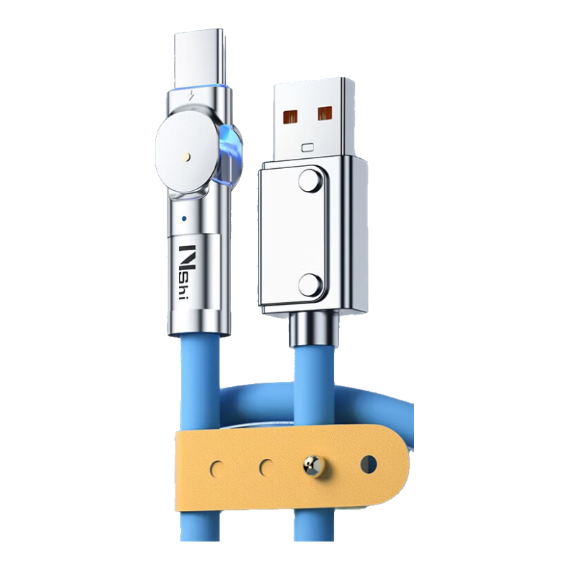 ����Type-C�����120W������������߼�����ת180����ͷ6A�ӴֺϽ�USB-C���û�Ϊ��ҫvivoС�׺���oppo ������ת1��װ��120W���|��ɫ 1.5��