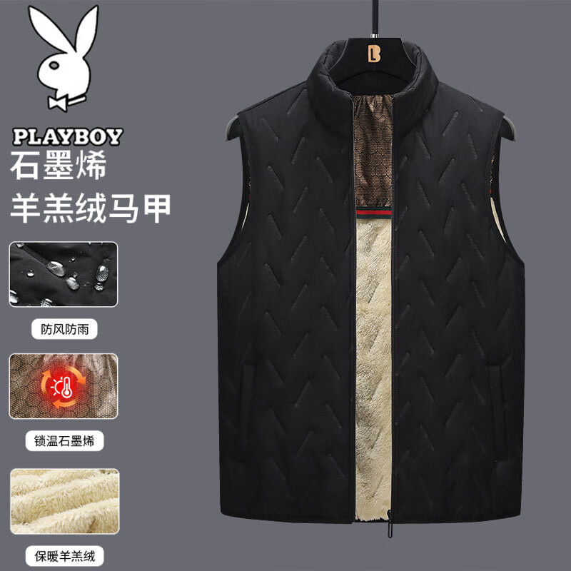 �������� PLAYBOY ��ʿ��������� ��ɫ L �ﶬ���������䱣ů���� 34.5Ԫ(����ȯ)