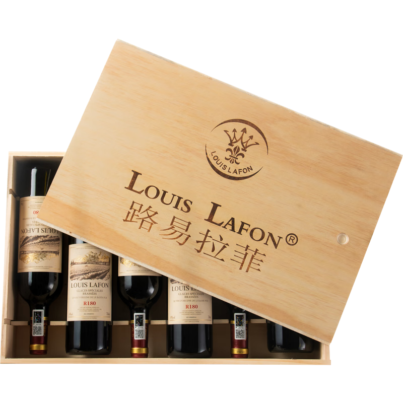 路易拉菲（LOUIS LAFON）法国进口红酒整箱 R180歌海娜干红葡萄酒原酒进口 送礼品