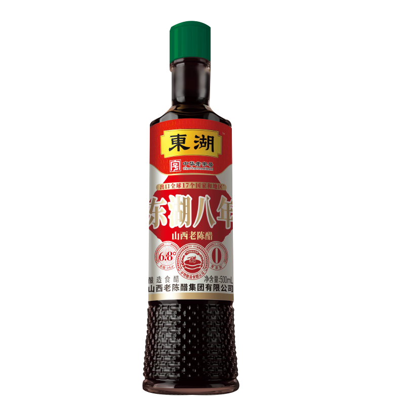 東湖老陳醋6.8度東湖八年500ml 山西特產(chǎn) (新老包裝替換隨機發(fā)貨）