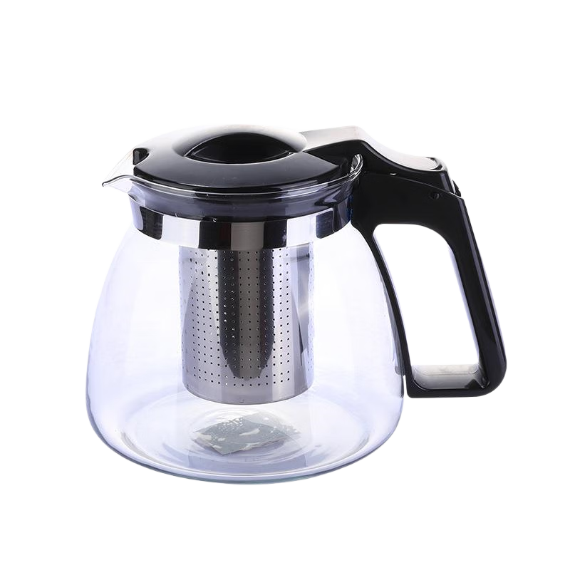 梦庭茶壶加厚玻璃不锈钢过滤泡茶壶大容量 水壶茶具1000ml
