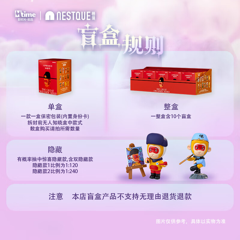 【明星同款】栖境大梦想家盲盒手办摆件陈建周孙悟空刘宇宁同款 端盒