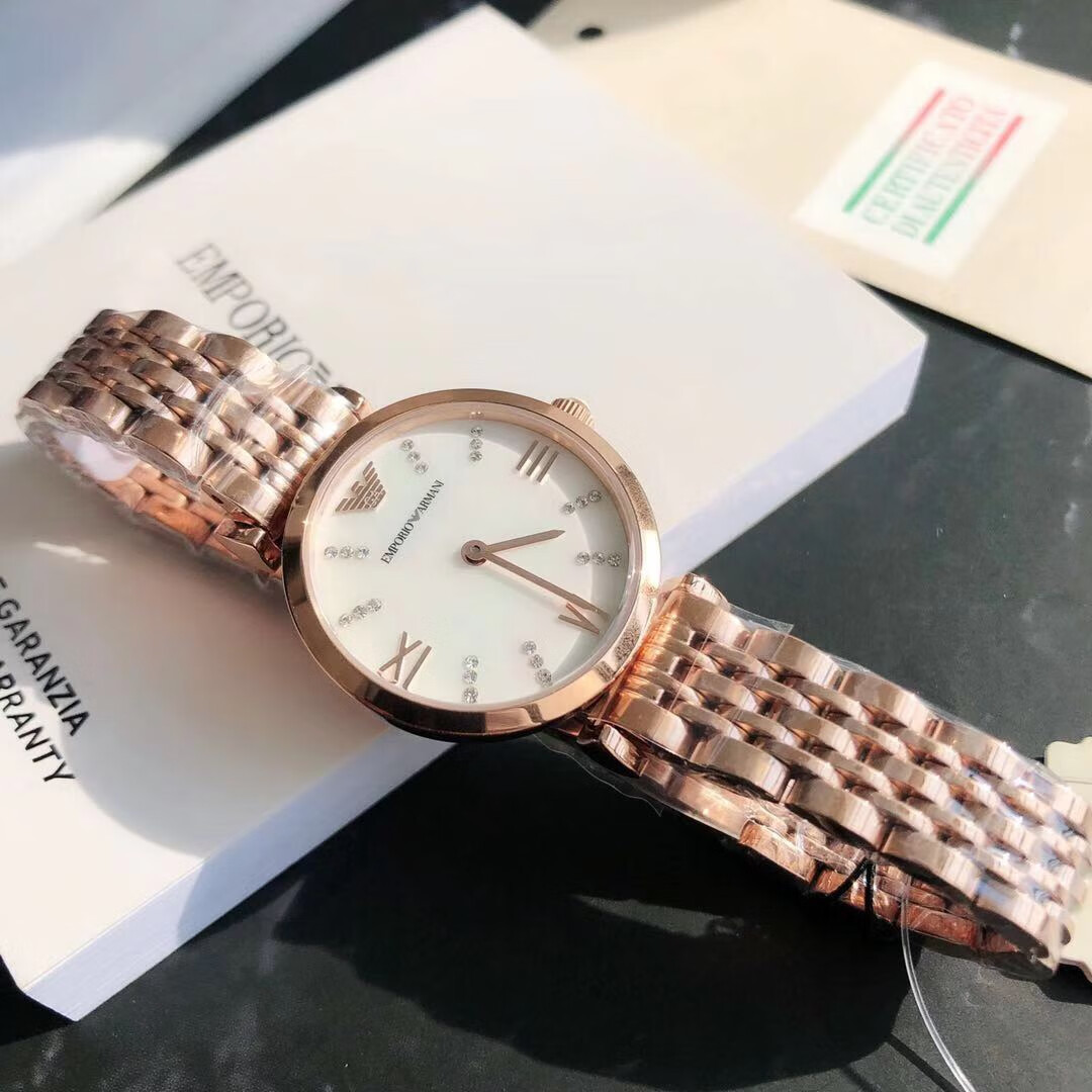 ARMANI EXCHANGE正品阿玛尼满天星手表女摩天轮镶钻防水女表轻奢送礼物520AR1926 AR11223粉色表盘28mm 32mm