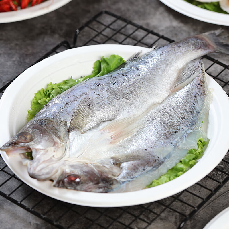 十里馋三去开背海鲈鱼3斤3条 去鳞去腮去内脏 国产免处理生鲜鱼类海鲈鱼 三去即烹 400g-450g*3条装 【无抗生素开背免处理】