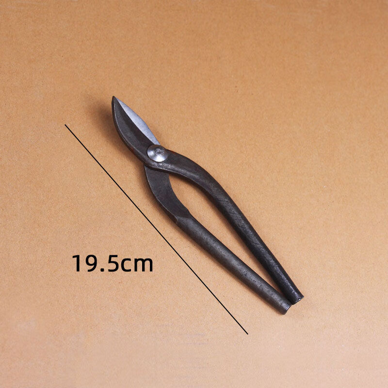 三栖虎手动白铁剪不锈钢剪刀纯手工煅打剪刀铁铝铜皮剪双直型铁皮 8寸