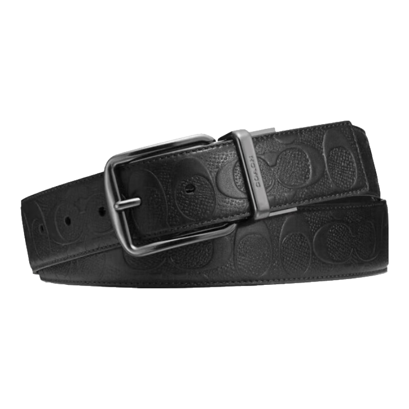 ���ڲ�����ޢ�ۣ�COACH��Ƥ����ʿ��������˫�����ÿɲü� 3.8cm�� CQ024 ��ɫ���� BLK 557Ԫ