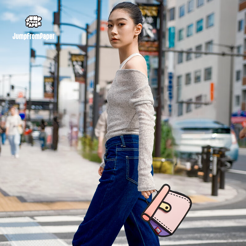 JumpFromPaper新年情人节礼物蛋糕包二次元2D漫画斜挎包女款单肩包JFP生日礼物 粉红