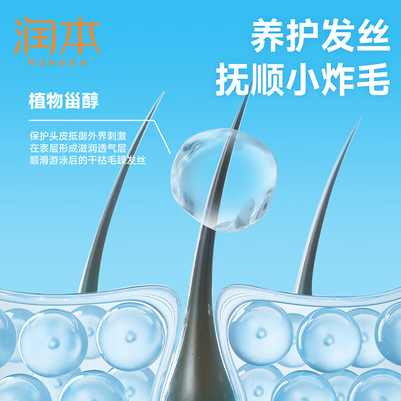 润本儿童洗发水沐浴露二合一氨基酸宝宝婴儿沐浴油沐抚触油护发素香皂 99ml*1瓶 【0岁+】游泳专用去氯款