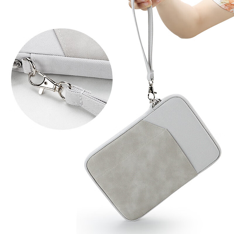 【精选直发】ipad平板电脑包内胆包手提收纳包适合商务出行轻薄可 浅灰色 7.9-8寸通用