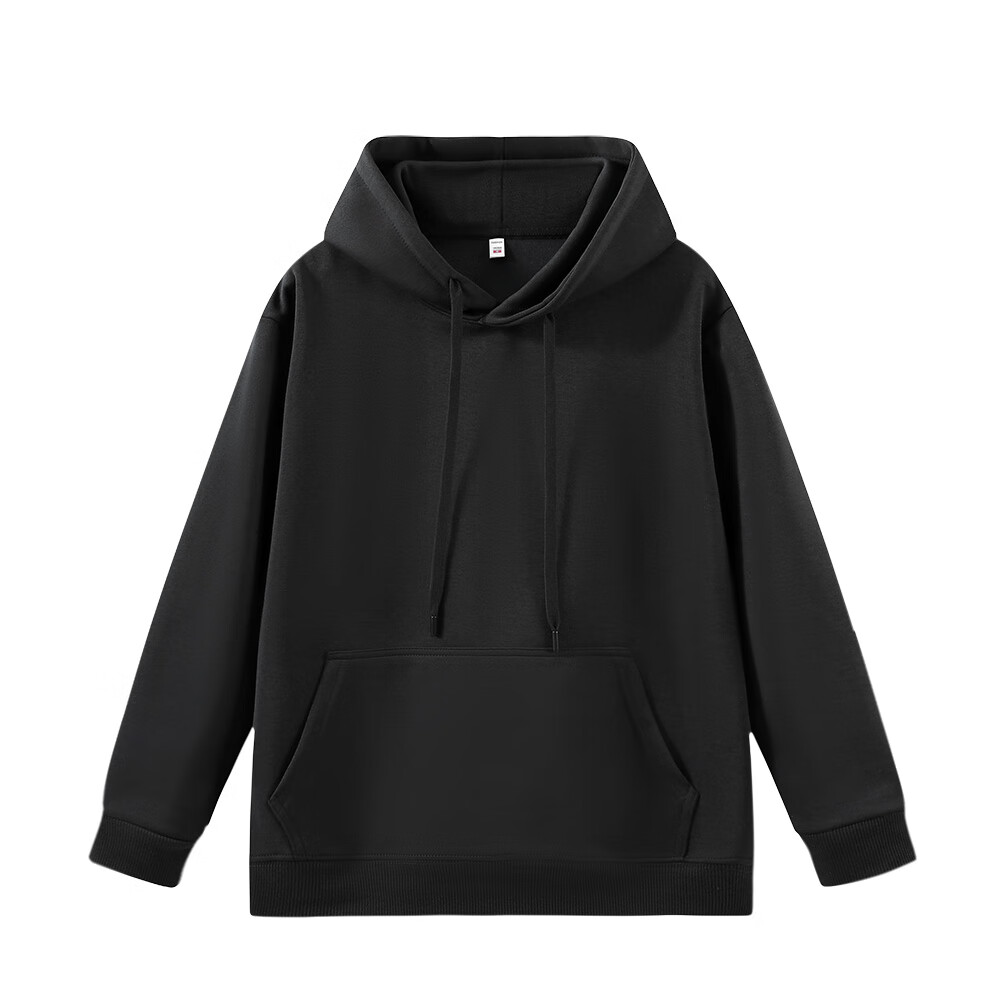 凡客诚品(VANCL)连帽卫衣男秋季休闲运动长袖上衣外套 黑色 2XL