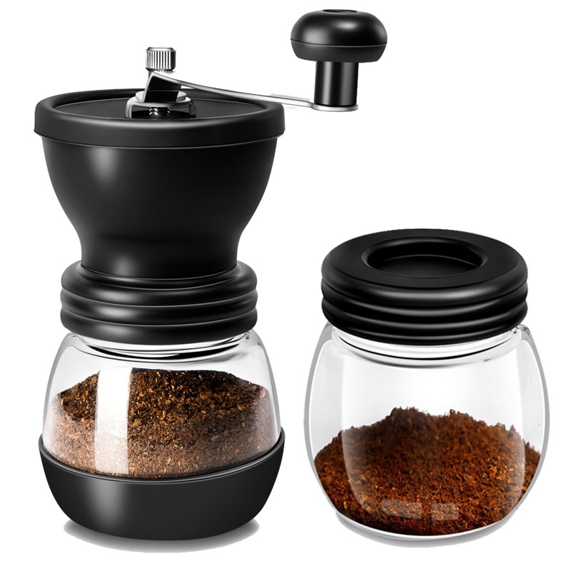来美咖 手摇磨豆机 含咖啡磨豆机和玻璃密封罐