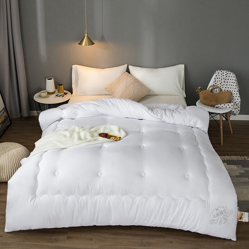 恒源祥羊毛被澳洲羊毛被6斤春秋被冬季加厚保暖8斤冬被芯双人被子 白色 150*200/【4斤夏被】