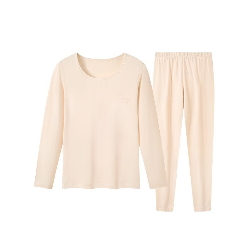 俞兆林(YUZHAOLIN)秋衣秋裤女士纯棉套装初中薄款少女学生保暖内衣中大童女孩棉毛衫 BN8273 奶油肤 【200g 适合5~15℃】 M (身高155-170cm体重75-90斤)