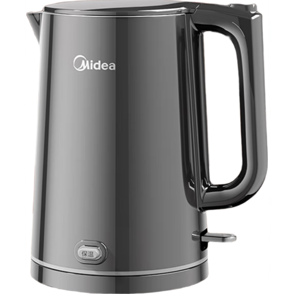 美的（Midea）烧水壶电水壶热水壶1.5L全钢无缝双层防烫电热水壶 304不锈钢保温自动断电 1.5L 【一键保温约55℃】